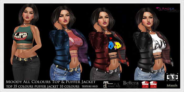 RADEX F 9 Mesh Moody All Colours Top & Puffer Jacket