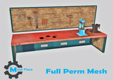 Mesh Place - Workbench With Tools - Full Perm Mesh
