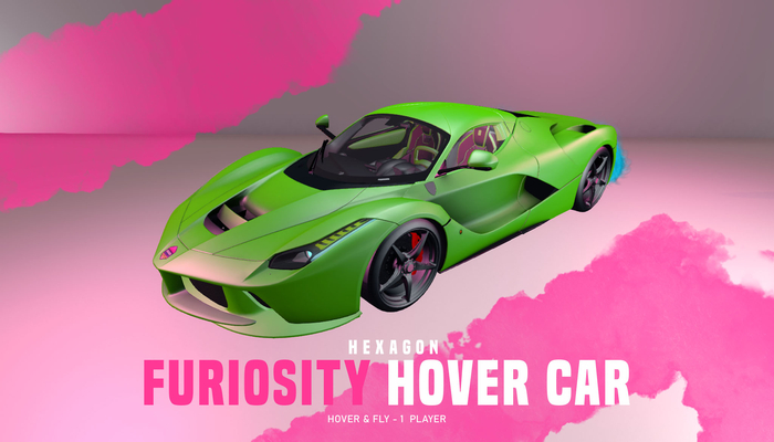 HEXAGON cyberpunk hover car - furiosity GREEN