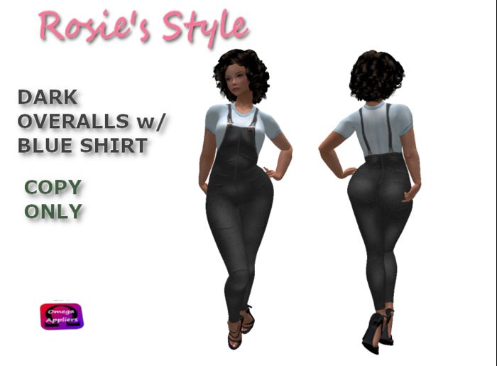 RS*Dark Overalls w/ Blue shirt