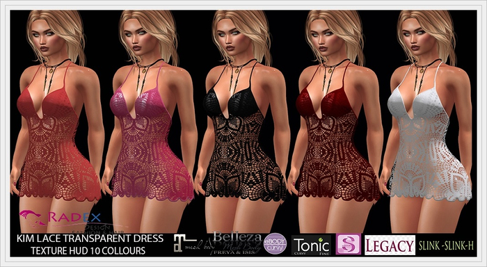 RADEX F 3 Mesh Kim All Colours Transparent Lace Dress