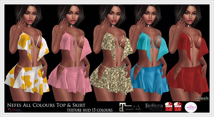 RADEX F 3 Mesh Nefes All Colours Top & Skirt