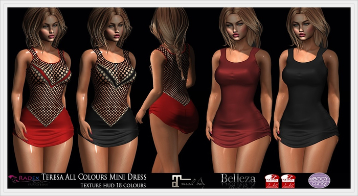 RADEX F 3 Mesh Teresa All Colours Mini Dress