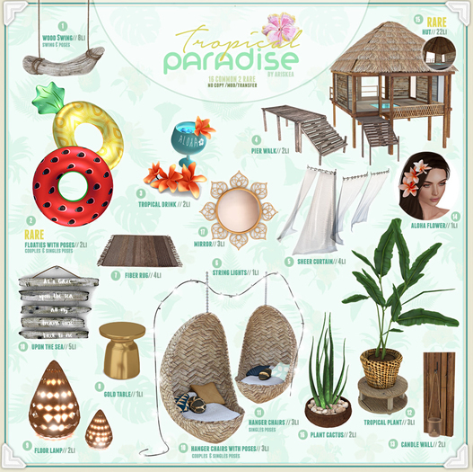 Ariskea[Paradise] Gold Table