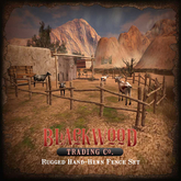 [Blackwood Traders] Hand Hewn Fence Set-Dark