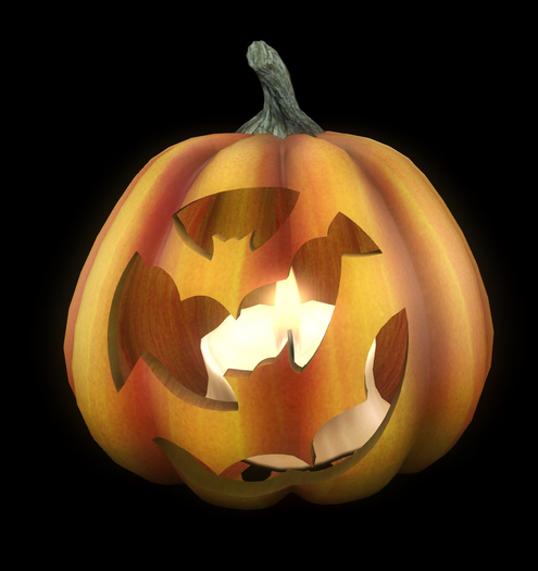 Trompe Loeil - Octobertime Pumpkin Bats