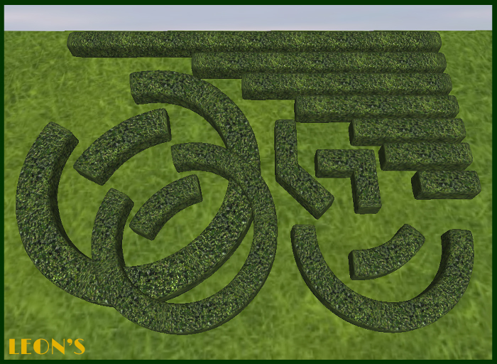 Boxwood Hedges 0.7m LOW - 13 Modules, Realistic Texturing - MODIFY COPY