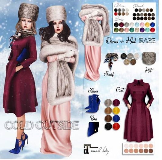 Belle Epoque { Cold Outside } Clutch Black (Box)