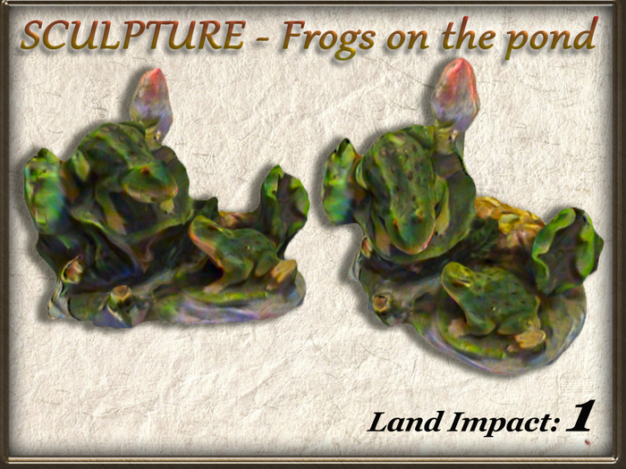 SCULPTURE - Frogs on the pond (1 Li) Full Perm