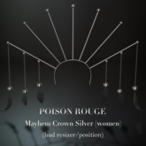 POISON ROUGE Mayhem Crown (women) - Silver
