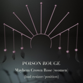 POISON ROUGE Mayhem Crown (women) - Rose