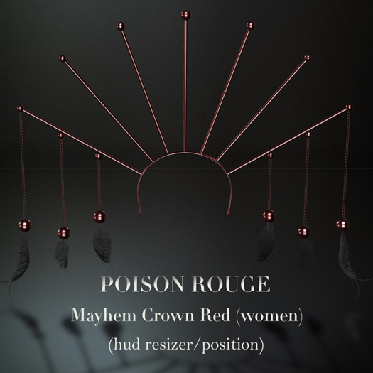 POISON ROUGE Mayhem Crown (women) - Red