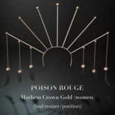 POISON ROUGE Mayhem Crown (women) - Gold 