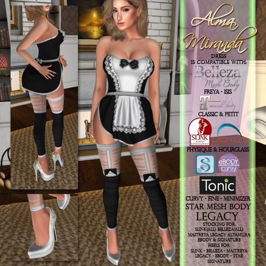 .: AlmaMiranda :. Maid Slit Side Dress - Black