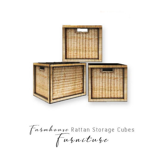 Farmhouse Rattan Cube Insert