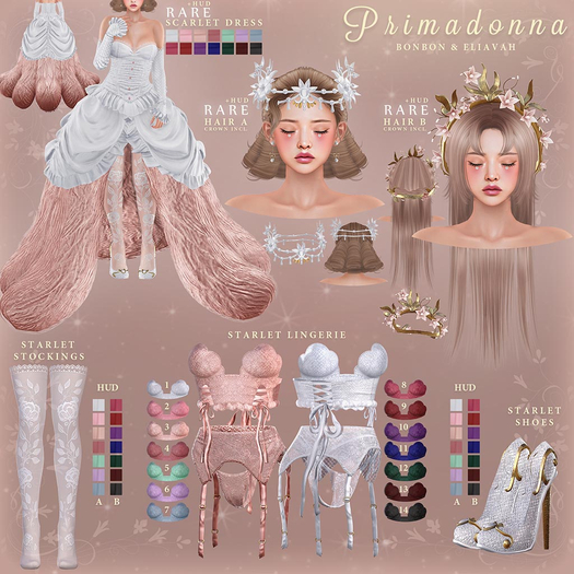 bonbon & eliavah - primadonna (maitreya, petite, legacy, perky, freya, hourglass (READ DESCRIPTION)