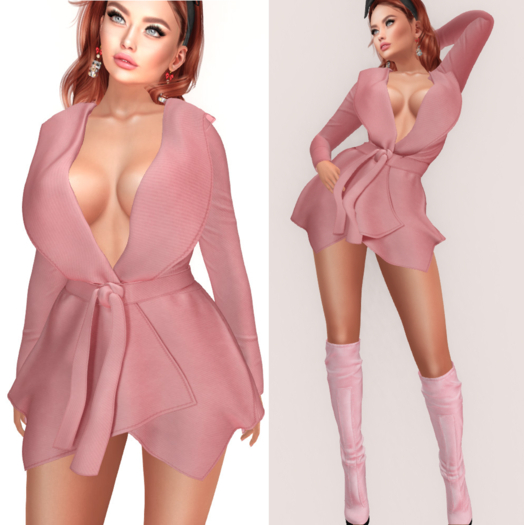 SASSY JACKET DRESS PINK