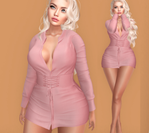 SASSY - ELLE SHIRT DRESS PINK
