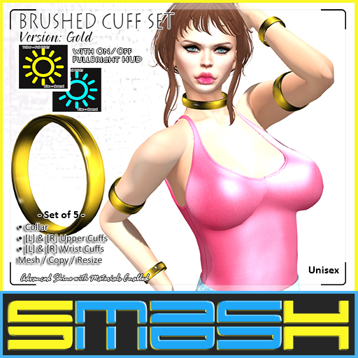 SMASH - Brushed Cuff SET (Gold)