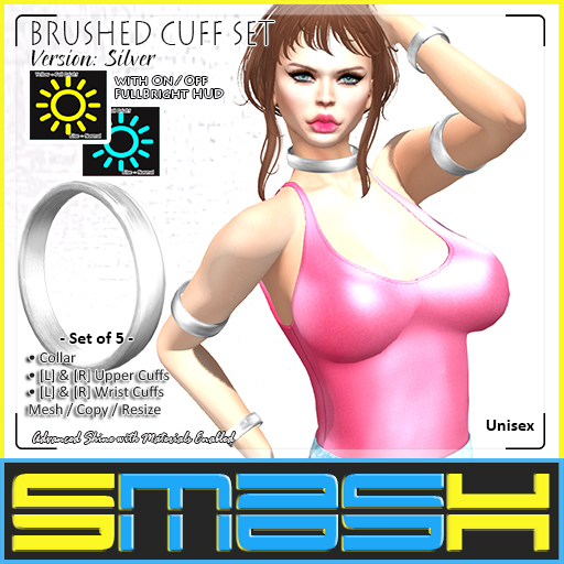 SMASH Brushed Cuff Set - Silver (BOXED)
