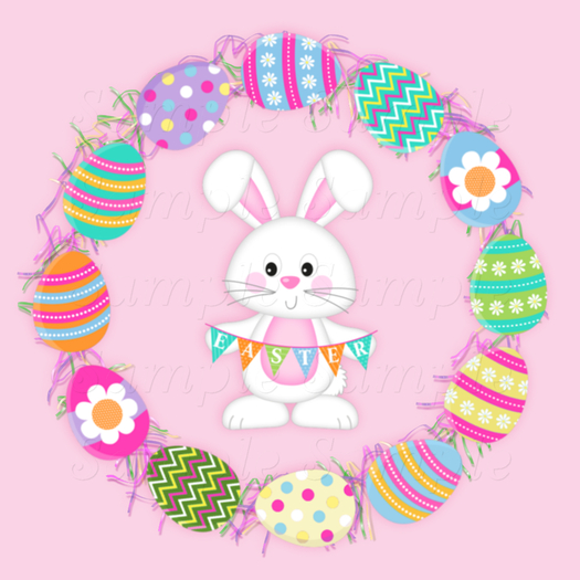 Easter Bunny Eggs Texture