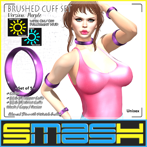 SMASH - Brushed Cuff SET (Purple)