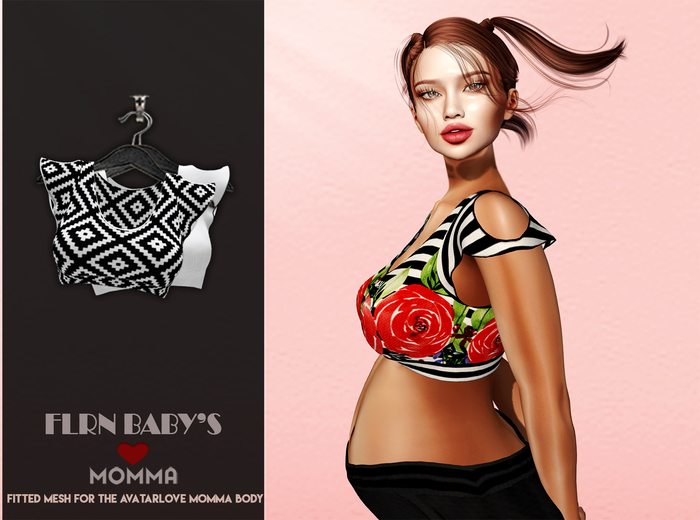[FLRN DESIGN] - MOMMA MINI TOP_WHITE