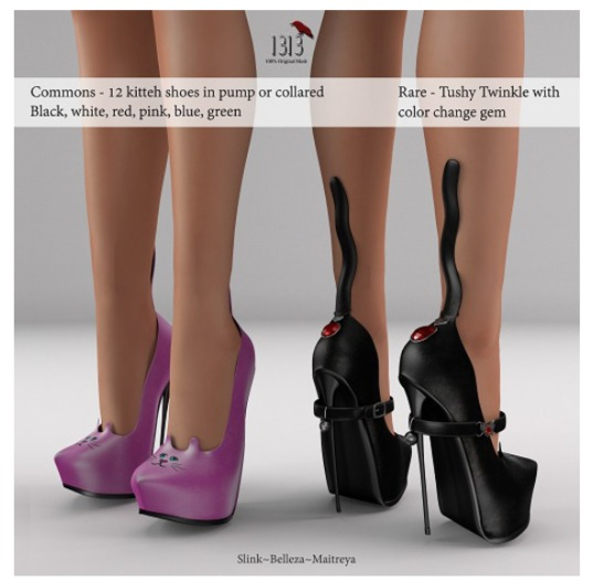 (*<*) 1313 Kitteh Shoes w/Collar - Green