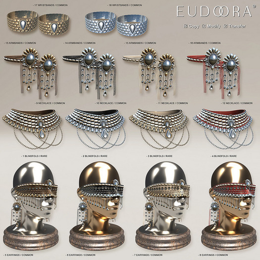 Eudora3D Jezebel Earrings Red&Silver