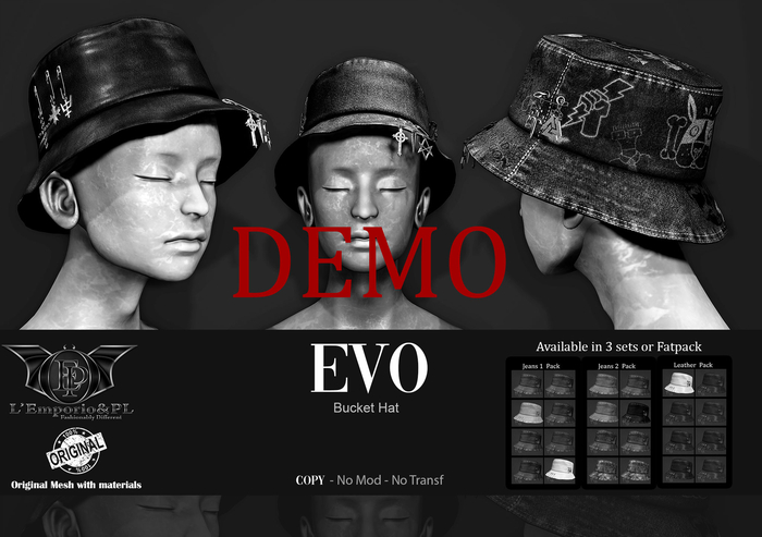 D*E*M*O L'Emporio&PL::*Evo*::  Bucket Hat.