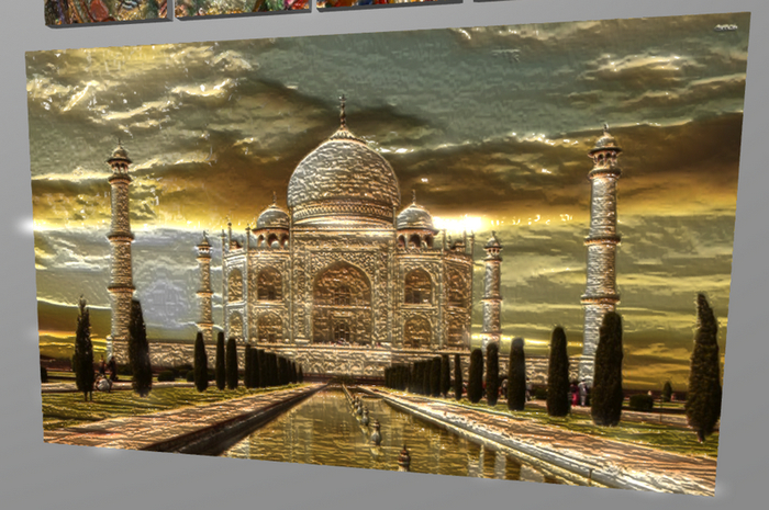 Canvas Taj Mahal 3D materials enabled