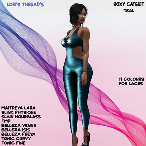 [L.T] Roxy Catsuit - Teal (ADD ME)