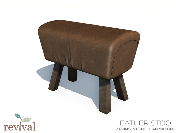 .:revival:. leather stool