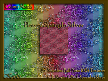 Flower Spangle Silver Seamless Texture Set
