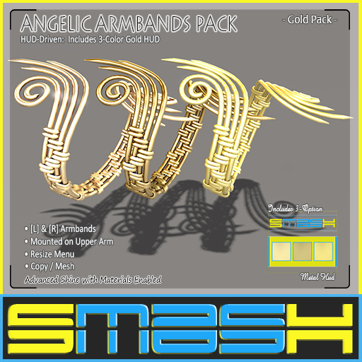 SMASH - Angelic Armbands(Gold) BOXED