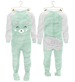 * {.:Little Stars.:} * Teddy Footie PJ - Mint (non-fitted) TD Baby & Bebe