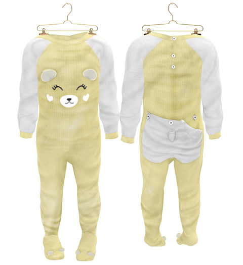 * {.:Little Stars.:} * Teddy Footie PJ - Yellow (non-fitted) TD Baby & Bebe