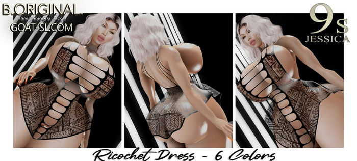 B.ORIGINAL. 9s JESSICA RICOCHET DRESS - 6 COLORS