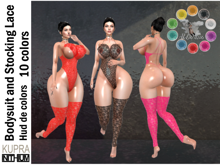 Akbarma Store -  Bodysuit and Stocking Inithium kupra {Add Me}