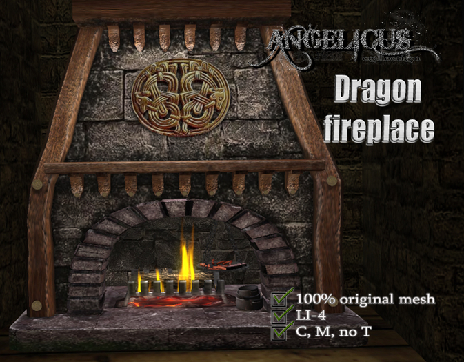 ::ANGELICUS:: Dragon fireplace