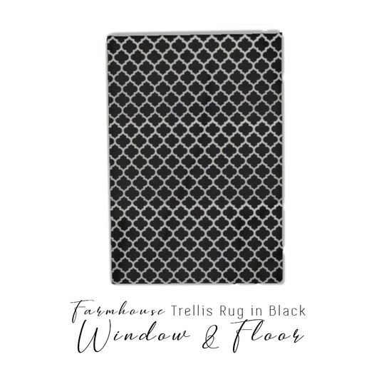 Farmhouse Trellis Rug in Black