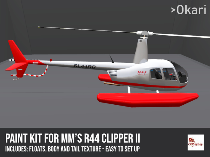 MM R44 Clipper (Gray + Red Paintjob)