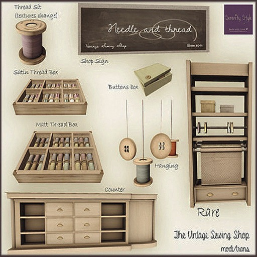 Serenity Style- The Vintage Sewing Store Full Set inc RARE