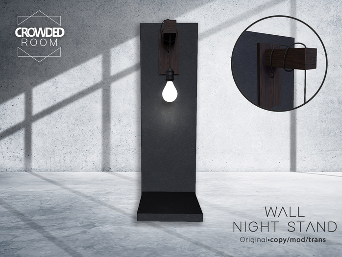 Crowded Room - Wall Nightstand - Black