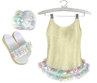 * {.:Little Stars.:} * Iridescent Swimsuit - Yellow {non-fitted TD B&K}