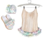 * {.:Little Stars.:} * Iridescent Swimsuit - Orange {non-fitted TD B&K}