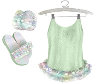 * {.:Little Stars.:} * Iridescent Swimsuit - Green {non-fitted TD B&K}