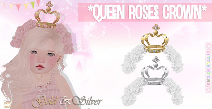 * {.:Little Stars.:} * Queen Roses Crown - White