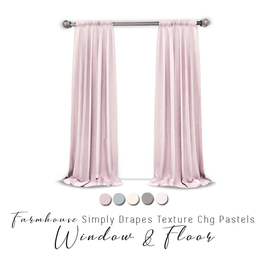Farmhouse Simply Drapes in Pastel Texture Chg.