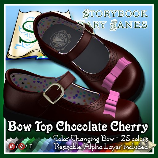 R(S)W Mary Janes - Bow Top Chocolate Cherry